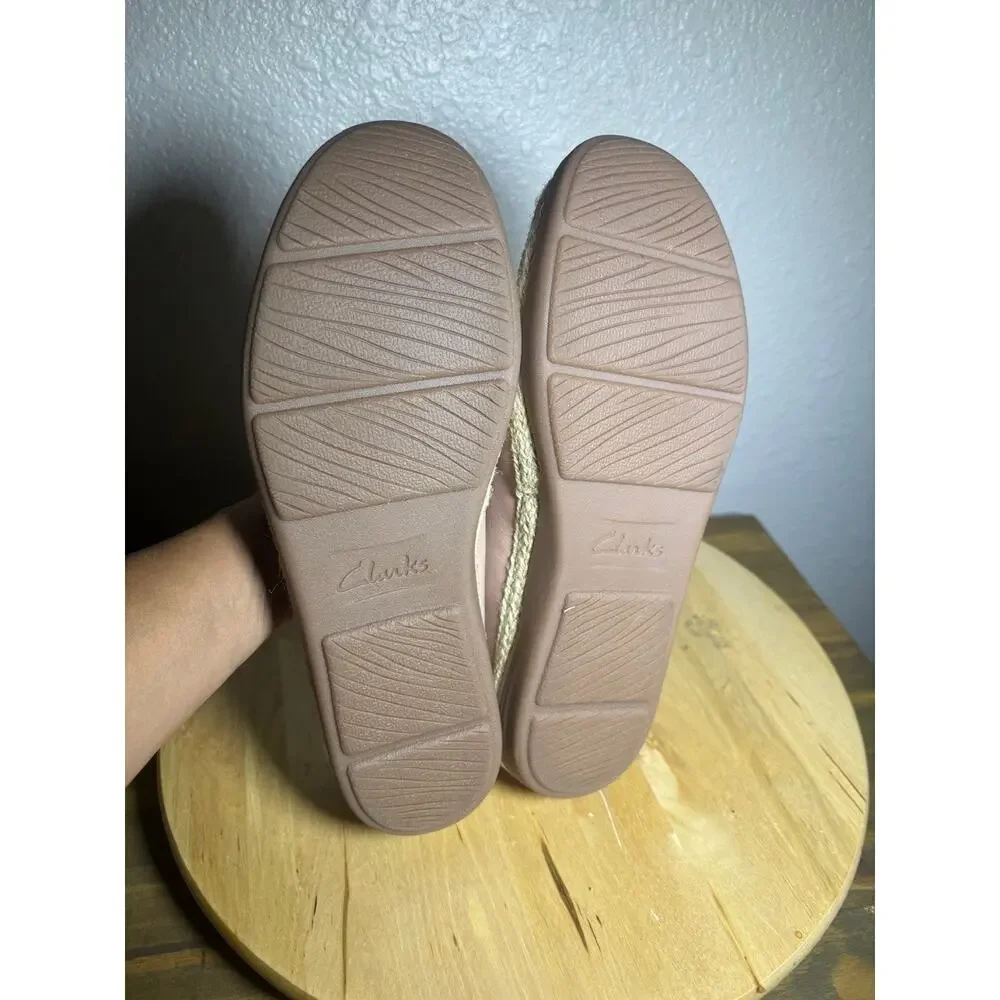 Clarks Collection Ultimate Comfort Tan Leather Flats Loafers size 11 W